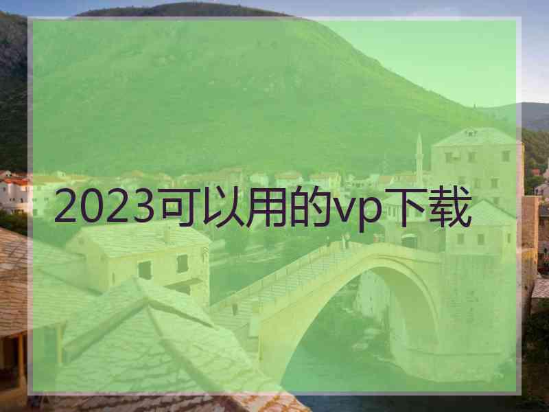 2023可以用的vp下载