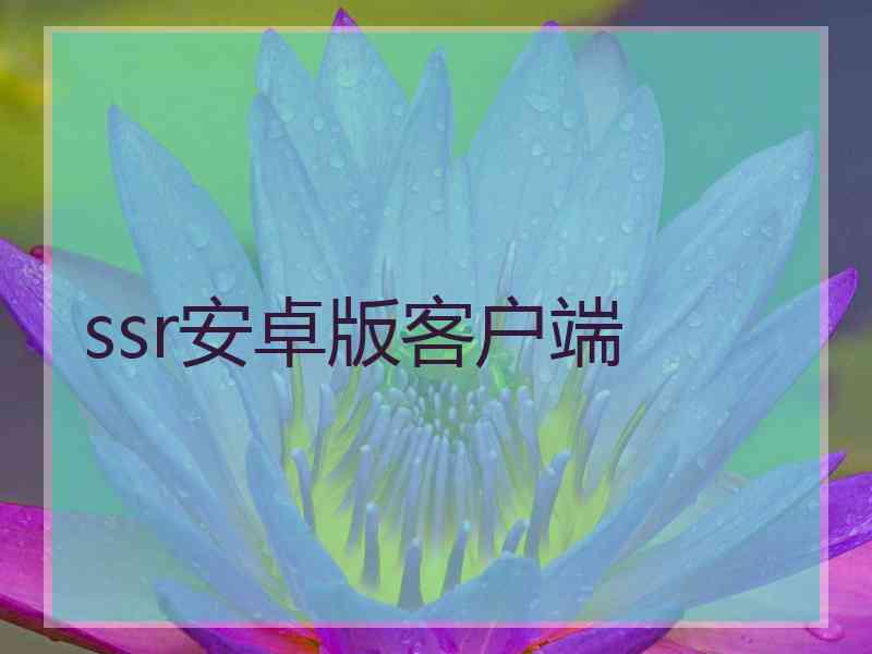 ssr安卓版客户端