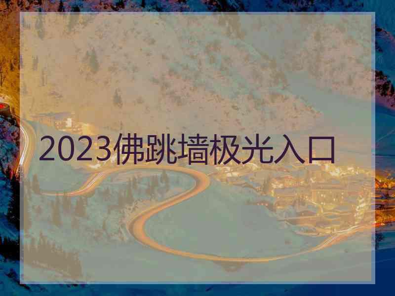 2023佛跳墙极光入口