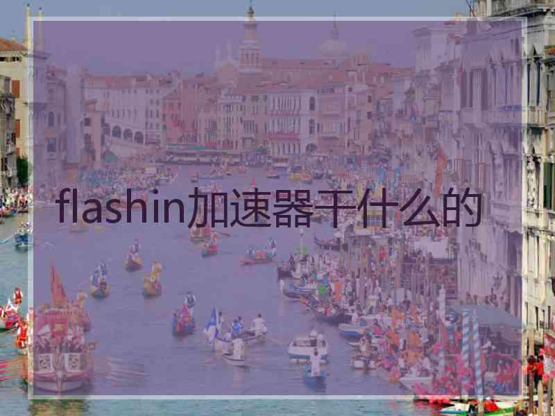 flashin加速器干什么的